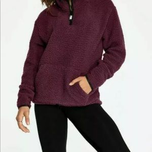 Victoria’s Secret Pink Maroon/Burgundy Sherpa. Size Medium. Used